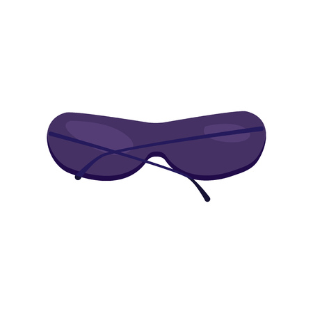 Sport sunglasses. Black glasses for riding bike. Vector illustration can be used for topics like vacation, sun, accessory, active lifestyleのイラスト素材