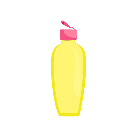 Open shampoo bottle vector illustration. Shower gel, moisturizer, foam bath. Plastic bottles concept. Vector illustration can be used for topics like cosmetics, hygiene, body careのイラスト素材