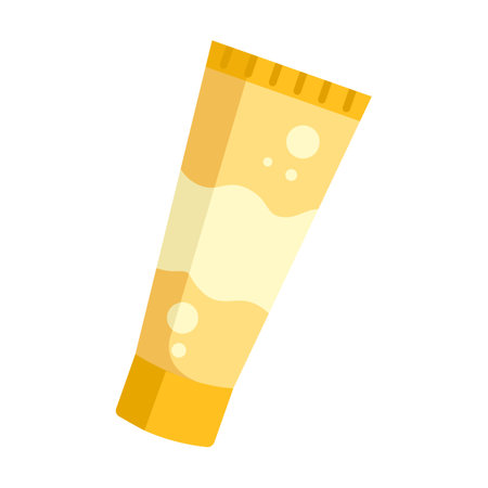 Skin cream. Accessory and clothes for newborn vector illustration. Cradle, toys and clothes for babies, furniture isolated on whiteのイラスト素材