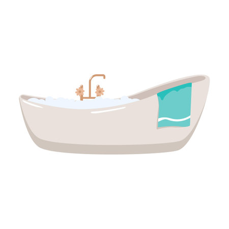 furniture for home bathroom. Vector illustration of decoration and toilet equipment. Cartoon washbasin, washing machine isolated on whiteのイラスト素材