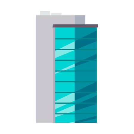 modern residential complex and commercial building. Vector illustration of house and condo complex isolated on whiteのイラスト素材
