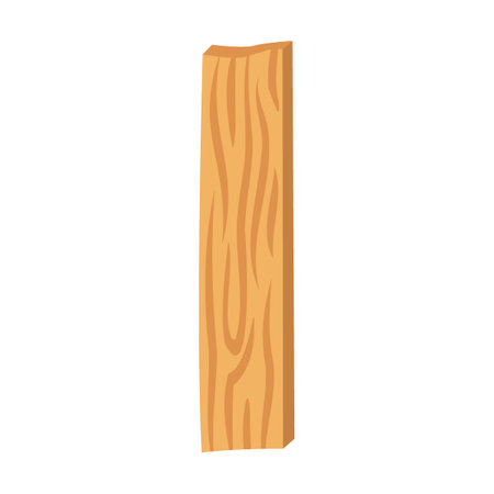 piece of plank with wood structure. Stack of trees with branches, wooden planks, stumps and timber. Parts of trees for lighting fire.Vector illustration isolated on whiteのイラスト素材