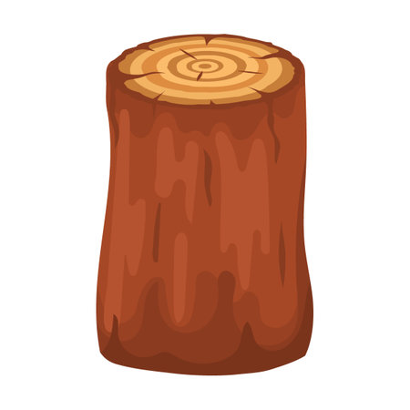piece log for oven wood structure. Stack of trees with branches, wooden planks, stumps and timber. Parts of trees for lighting fire.Vector illustration isolated on whiteのイラスト素材