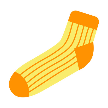 Socks flat vector illustration. Stylish trendy cotton or woolen socks for winter isolated on white backgroundのイラスト素材