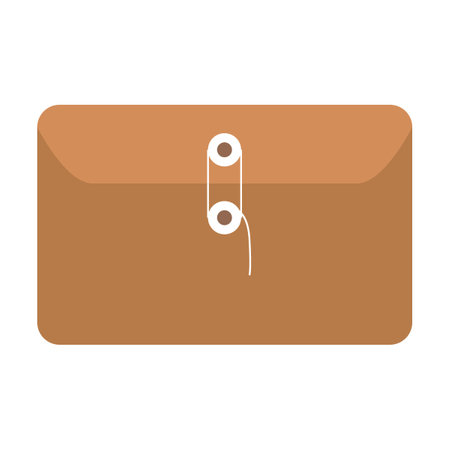 Handmade envelope vector illustration. Envelopes for birthday cards or postcards isolated on whiteのイラスト素材