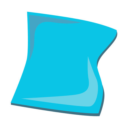 Cleaning napkin rag for housework cartoon illustration. Colorful broom, mop, sweeper isolated on white backgroundのイラスト素材