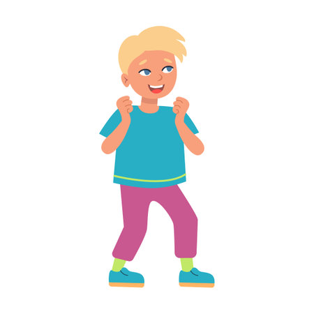 Multicultural happy kids. Vector illustration of diverse young character. Cartoon international boys and girls isolated on whiteのイラスト素材