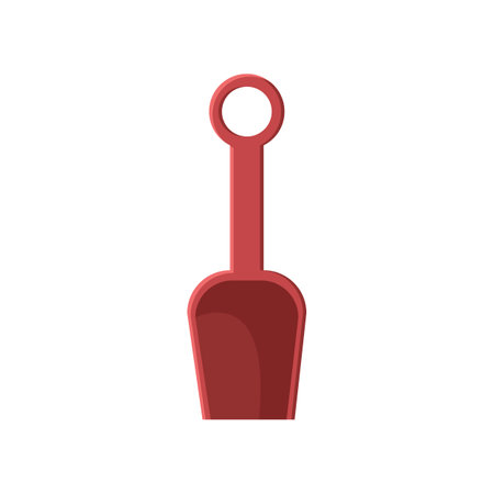 Pet food spatula vector illustration. Item for pet store, pet food spatula isolated on white background. Domestic animals conceptのイラスト素材