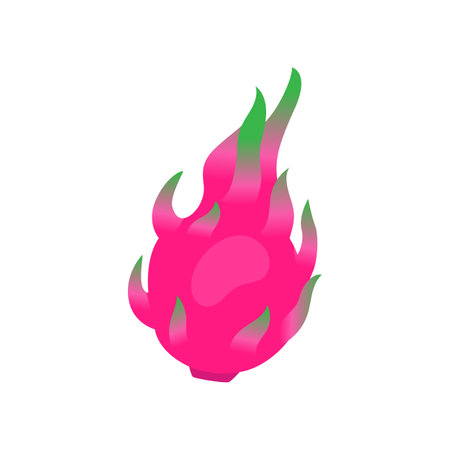 Dragon fruit with vitamin C vector illustration. Cartoon drawing of enriched organic antioxidant, dragon fruit. Food, nutrition, diet conceptのイラスト素材