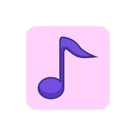 Music note line icon. Melody, musical, playlist. Sound concept. Vector illustration can be used for topics like composing, performance, classical musicのイラスト素材