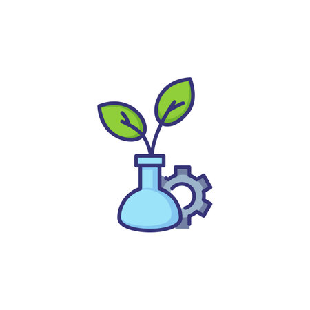 Biological research line icon. Science, biology, investigation. Science concept. Vector illustration for topics like science, investigation, biologyのイラスト素材