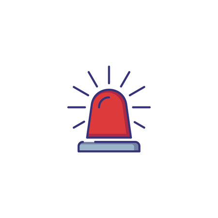 Flashing light icon. Ambulance, police, alarm. Justice concept. Vector illustration can be used for...