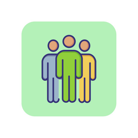 Team line icon. People, workgroup, conference. Business meeting concept. Can be used for topics like negotiation, teamwork, working togetherのイラスト素材