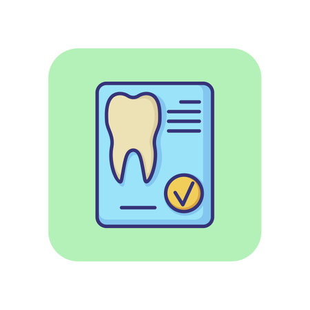 Dentistry concept line icon. Dentist, oral checkup, dental care. Medicine concept. Vector illustration can be used for topics like healthcare, dentistry, medical serviceのイラスト素材