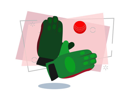 Baseball gloves illustration. Ball, player, protection. Sport concept. Vector illustration can be used for topics like professional sport, playing outside, gameのイラスト素材