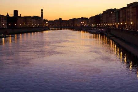 evening by arno riverの写真素材