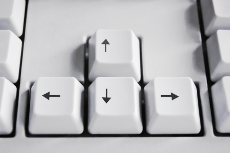 Computer keyboard, focus on the arrow keysの写真素材