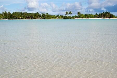 Clear water, Kiribati, Micronesia in the central Pacific Ocean.の写真素材