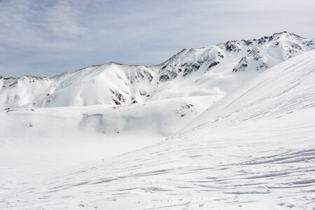 Snowy mountain, Toyama, Japan, A Part of Tateyama Kurobe Alpine routeの写真素材