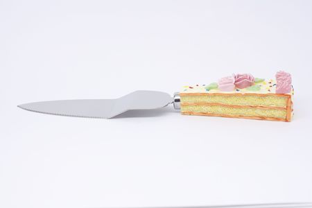 This is a cake lift on whiteの写真素材