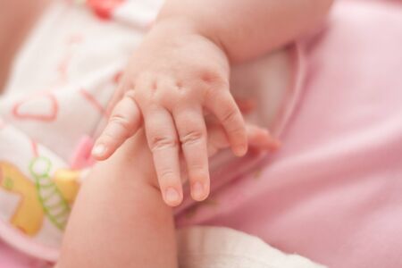 Baby handsの写真素材