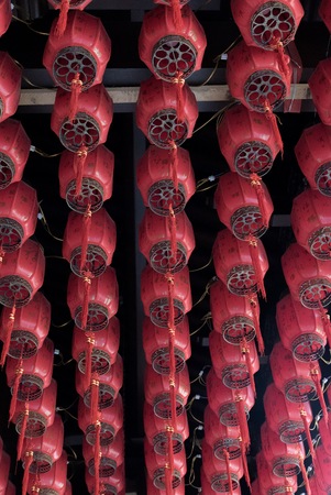 Chinese Lenters in a Temple of Shanghai, China.のeditorial素材
