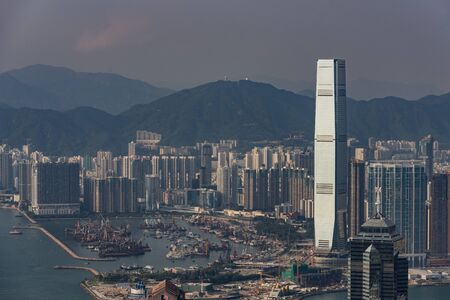 Hong kong Island, Hong Kong - September 11, 2017 9:59:42 : Skyscraper from Hong Kong