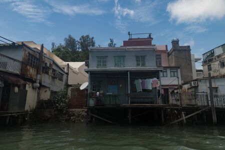 Tai O, Lantau Island, Hong Kong - September 10, 2017 6:25:17 : Fishing village housesのeditorial素材