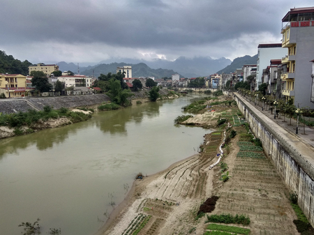 Landscape from Ha Giang and its riverのeditorial素材