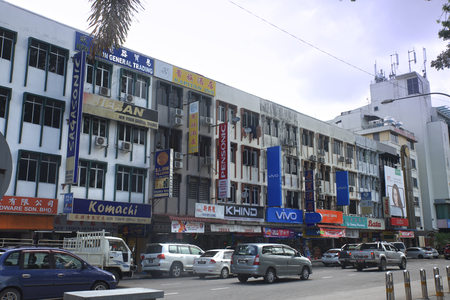 Shopping street in Bintuluのeditorial素材