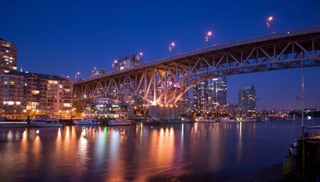 Bridge in Vancouver over the Waterの写真素材