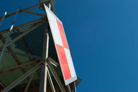 Warning sign on the west coastの写真素材