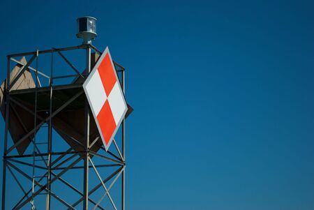 Warning sign on the west coastの写真素材