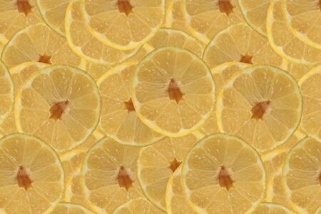 Lemon slices as background, fruit concept