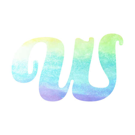 Watercolor aquarelle lettering. Vector hand drawn illustration.の写真素材