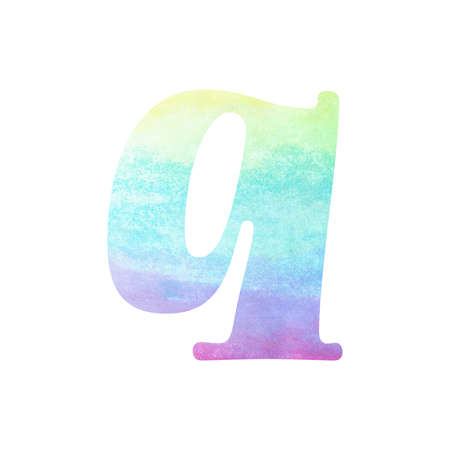 Alphabet letters. Watercolor hand drawn lettering. Vector illustration.の写真素材