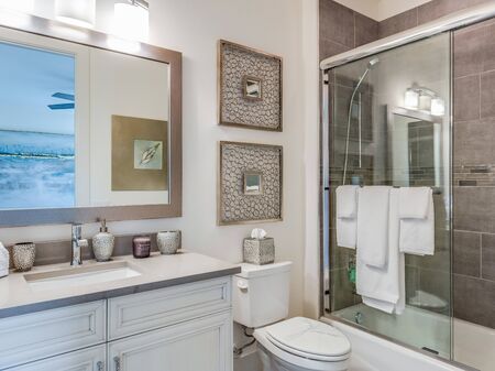 Standard bathroom with counter space