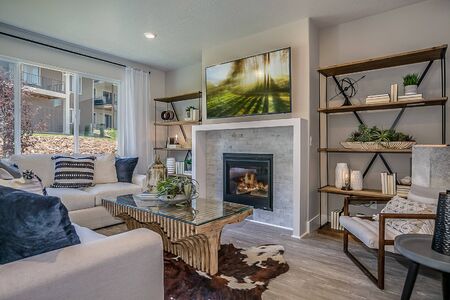 Beautiful living room of open concept layout home