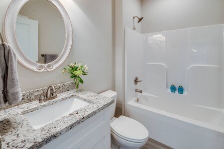 Large soaking tub and shower in romantic spa-like master suite