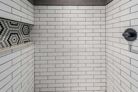 A very stylish design for a wall in bathroom.の写真素材