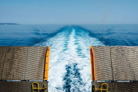 Wake on the open ocean
