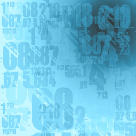 light blue numbers background illustrationの写真素材