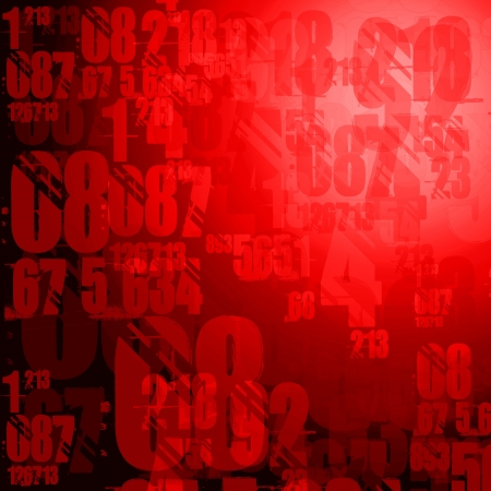 red numbers backgroundの写真素材