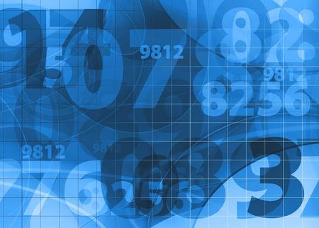 modern blue number background