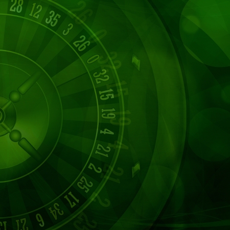  Casino roulette green background illustrationの写真素材