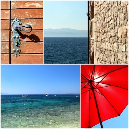 croatia dalmatia mediterranean sea summer photo setの写真素材