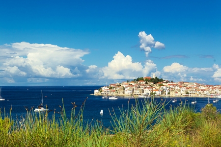 Town of Primosten Landscape, Dalmatia, Croatiaの写真素材