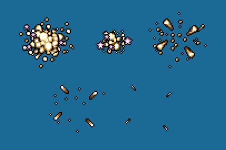 Video game star splash explosion animation frames, vector illustrationのイラスト素材