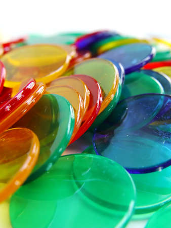 colourfull plastic countersの写真素材