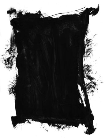 Black paint brush mark makingの写真素材